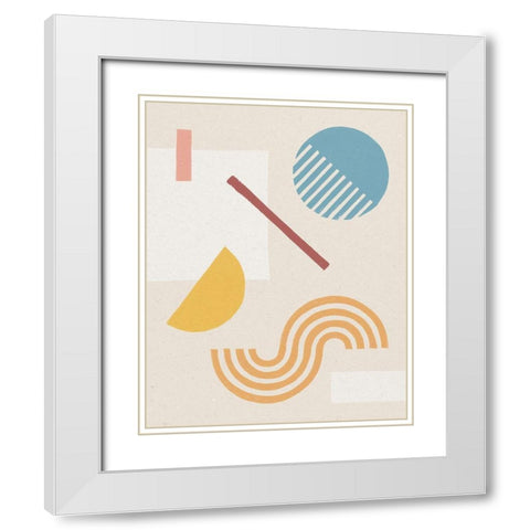 Shapely Serenity II White Modern Wood Framed Art Print with Double Matting by Hershey, Moira