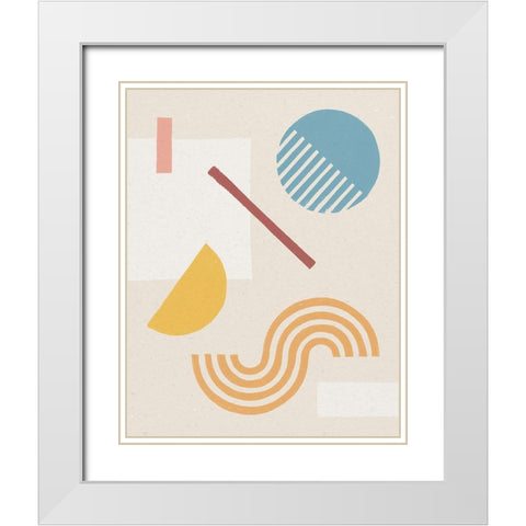 Shapely Serenity II White Modern Wood Framed Art Print with Double Matting by Hershey, Moira