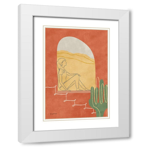 Self Care I White Modern Wood Framed Art Print with Double Matting by Thorns, Becky