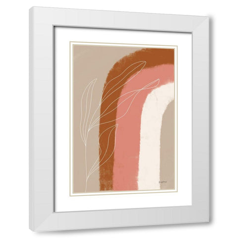 Desert Sunrise V White Modern Wood Framed Art Print with Double Matting by Thorns, Becky