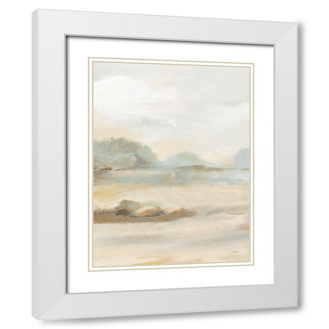 The Old Farm Landscape III White Modern Wood Framed Art Print with Double Matting by Vassileva, Silvia