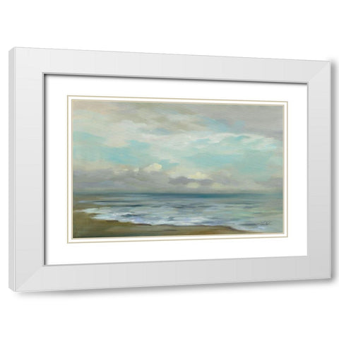 Rising Sun White Modern Wood Framed Art Print with Double Matting by Vassileva, Silvia