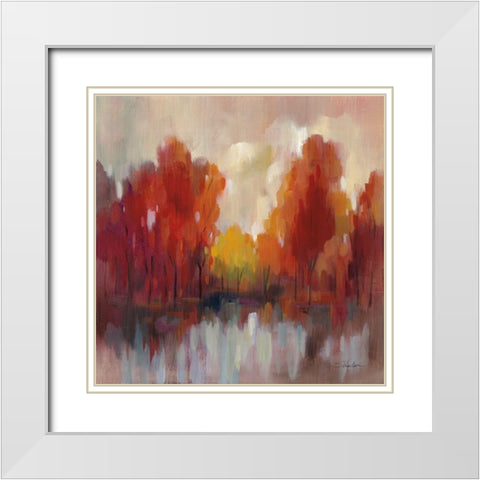 October Memories White Modern Wood Framed Art Print with Double Matting by Vassileva, Silvia