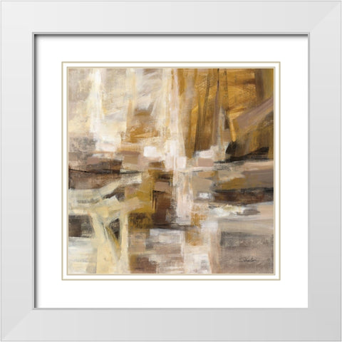 October Sunshine White Modern Wood Framed Art Print with Double Matting by Vassileva, Silvia