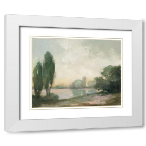 Essence of Giverny White Modern Wood Framed Art Print with Double Matting by Purinton, Julia