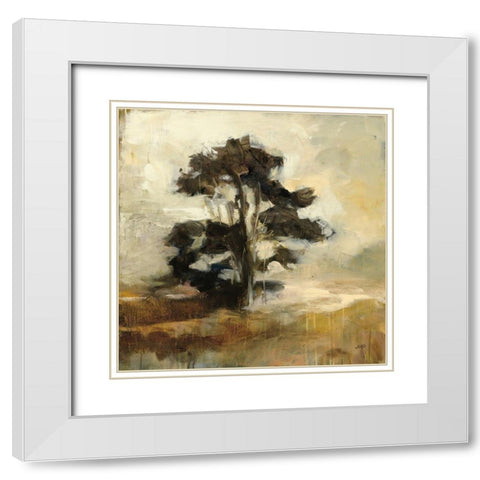 Fall Tree White Modern Wood Framed Art Print with Double Matting by Purinton, Julia