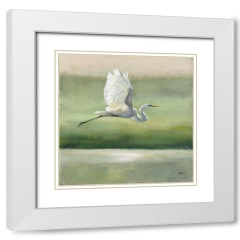 Flight White Modern Wood Framed Art Print with Double Matting by Purinton, Julia