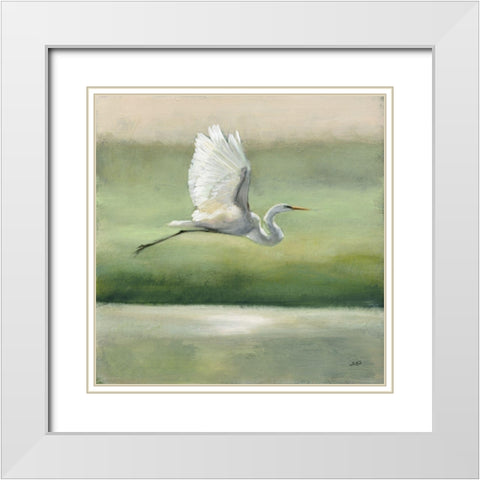 Flight White Modern Wood Framed Art Print with Double Matting by Purinton, Julia