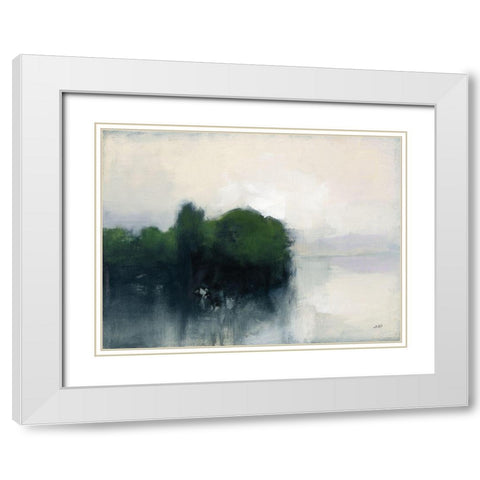 Murmuring Shore White Modern Wood Framed Art Print with Double Matting by Purinton, Julia
