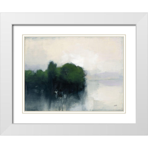 Murmuring Shore White Modern Wood Framed Art Print with Double Matting by Purinton, Julia