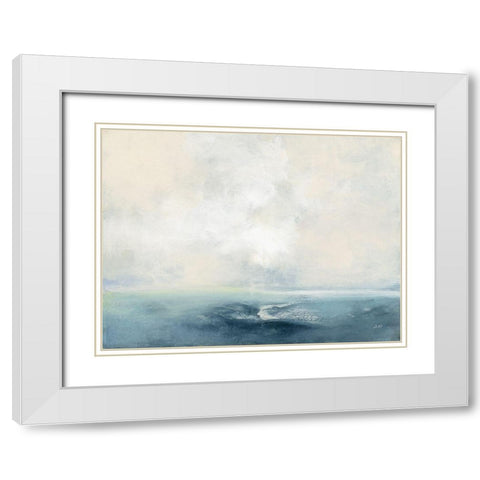 Oceanside White Modern Wood Framed Art Print with Double Matting by Purinton, Julia