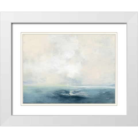 Oceanside White Modern Wood Framed Art Print with Double Matting by Purinton, Julia