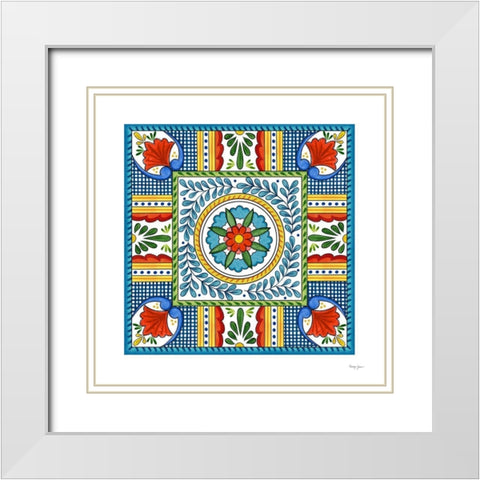 Seville I White Modern Wood Framed Art Print with Double Matting by Green, Nancy