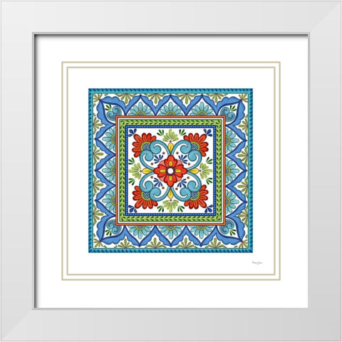 Seville III White Modern Wood Framed Art Print with Double Matting by Green, Nancy