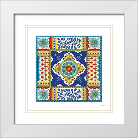 Seville IV White Modern Wood Framed Art Print with Double Matting by Green, Nancy