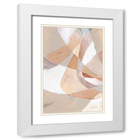 In Pieces I White Modern Wood Framed Art Print with Double Matting by Nai, Danhui