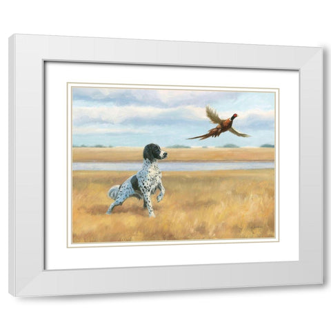 On Point by the River White Modern Wood Framed Art Print with Double Matting by Wiens, James