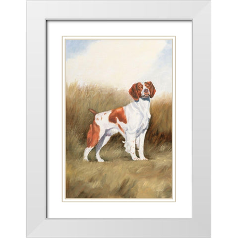 Hunting Dog I White Modern Wood Framed Art Print with Double Matting by Wiens, James