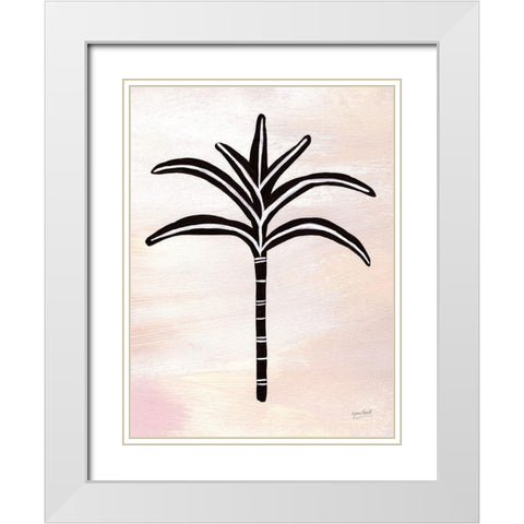Palm Grass White Modern Wood Framed Art Print with Double Matting by Mack, Lynn