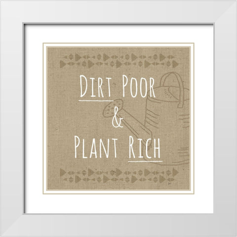 Homegrown VIII Sq White Modern Wood Framed Art Print with Double Matting by Aiken, Jess