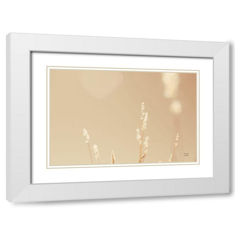 Lakeside Grasses I White Modern Wood Framed Art Print with Double Matting by Larson, Nathan