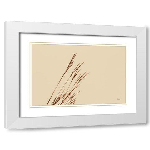 Lakeside Grasses IV White Modern Wood Framed Art Print with Double Matting by Larson, Nathan