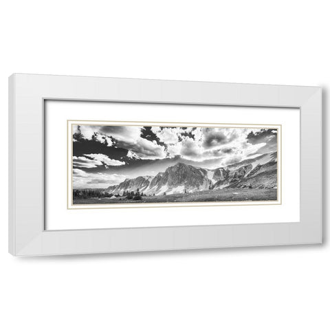 Wyoming Spring White Modern Wood Framed Art Print with Double Matting by Larson, Nathan