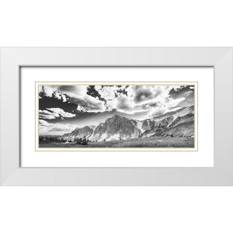 Wyoming Spring White Modern Wood Framed Art Print with Double Matting by Larson, Nathan