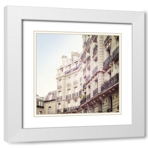 Paris Moments III Neutral v2 White Modern Wood Framed Art Print with Double Matting by Marshall, Laura