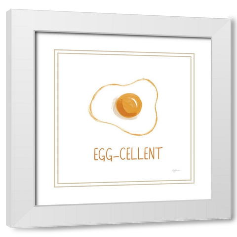 Bacon and Eggs II White Modern Wood Framed Art Print with Double Matting by Urban, Mary