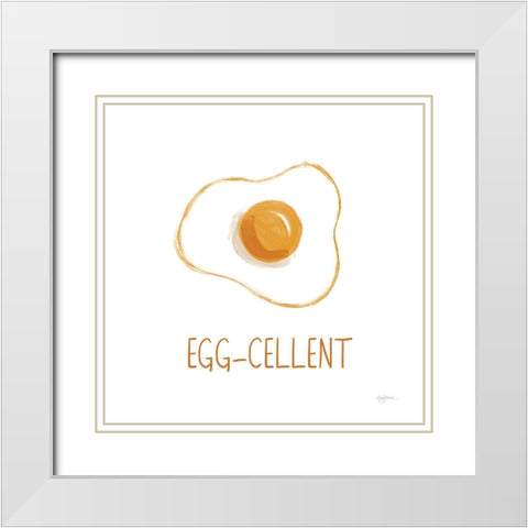 Bacon and Eggs II White Modern Wood Framed Art Print with Double Matting by Urban, Mary