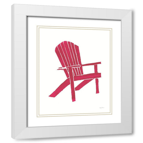 Summer Chair I White Modern Wood Framed Art Print with Double Matting by Tillmon, Avery