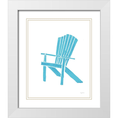 Summer Chair II White Modern Wood Framed Art Print with Double Matting by Tillmon, Avery