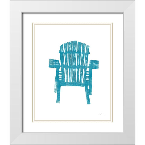 Summer Chair III White Modern Wood Framed Art Print with Double Matting by Tillmon, Avery