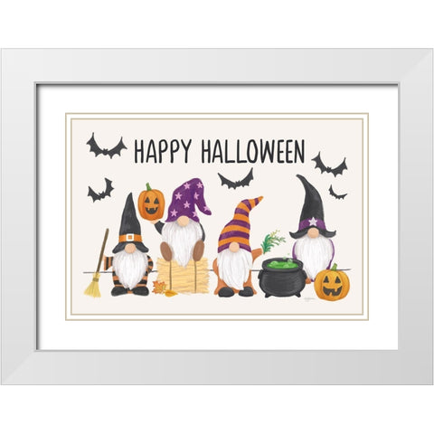 Halloween Gnomes I White Modern Wood Framed Art Print with Double Matting by Urban, Mary