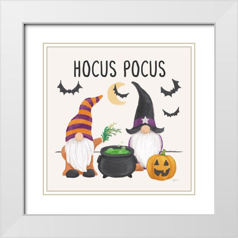 Halloween Gnomes II White Modern Wood Framed Art Print with Double Matting by Urban, Mary