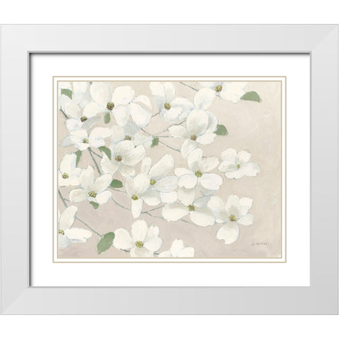 Dogwood Delight Cream White Modern Wood Framed Art Print with Double Matting by Wiens, James