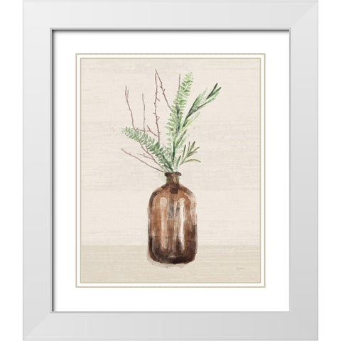 Seasonal Market Still Life I White Modern Wood Framed Art Print with Double Matting by Urban, Mary