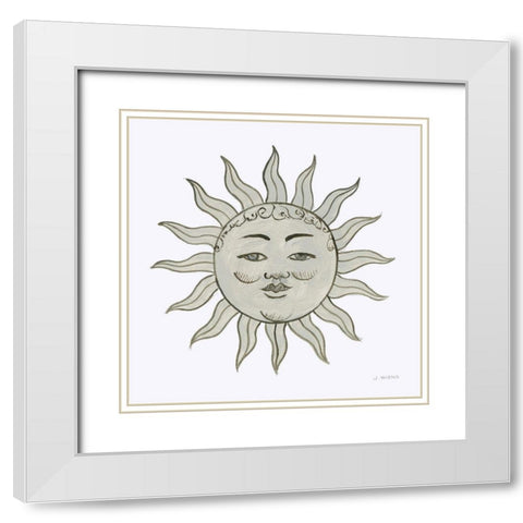 Sun White Modern Wood Framed Art Print with Double Matting by Wiens, James