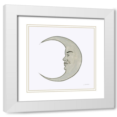 Moon White Modern Wood Framed Art Print with Double Matting by Wiens, James