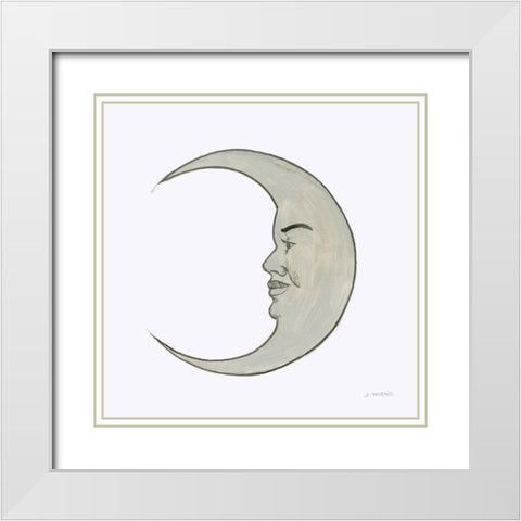 Moon White Modern Wood Framed Art Print with Double Matting by Wiens, James