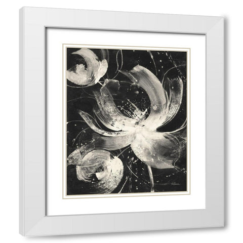 Bold III Dark Vertical White Modern Wood Framed Art Print with Double Matting by Hristova, Albena