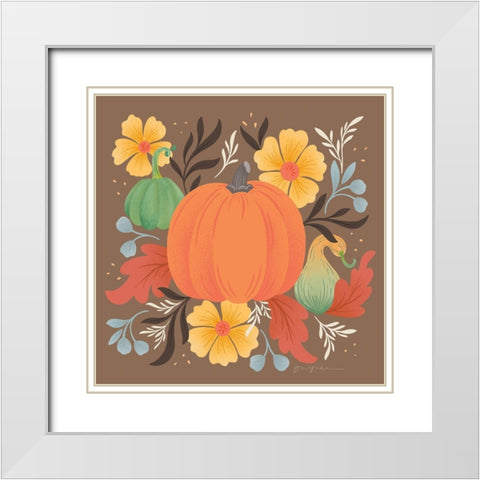 Autumn Fresh II White Modern Wood Framed Art Print with Double Matting by Graham, Gia