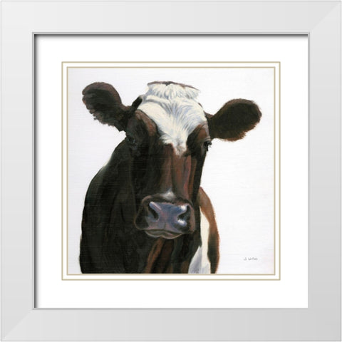 Bessie White Modern Wood Framed Art Print with Double Matting by Wiens, James