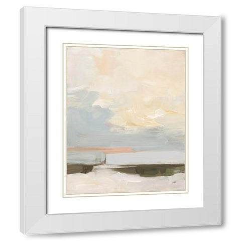 Where Land Meets Sky Warm White Modern Wood Framed Art Print with Double Matting by Purinton, Julia