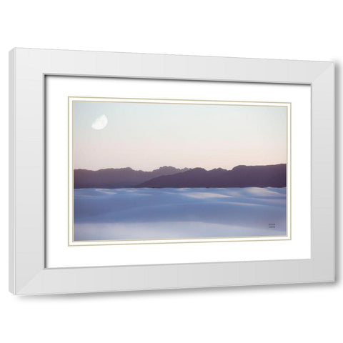 White Sands Dream White Modern Wood Framed Art Print with Double Matting by Larson, Nathan