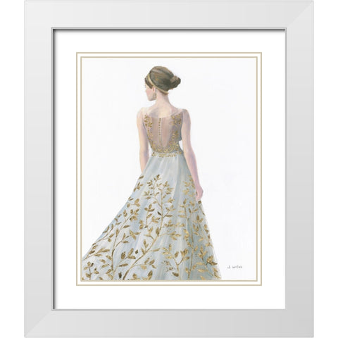 Beautiful Lady II Dress White Modern Wood Framed Art Print with Double Matting by Wiens, James