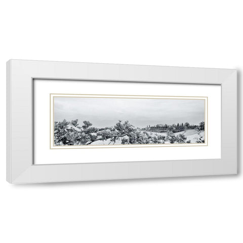 Villa View Light Crop White Modern Wood Framed Art Print with Double Matting by Aledanda