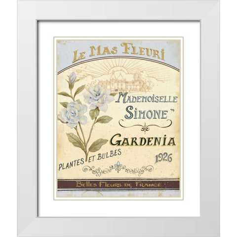 French Seed Packet IV White Modern Wood Framed Art Print with Double Matting by Brissonnet, Daphne