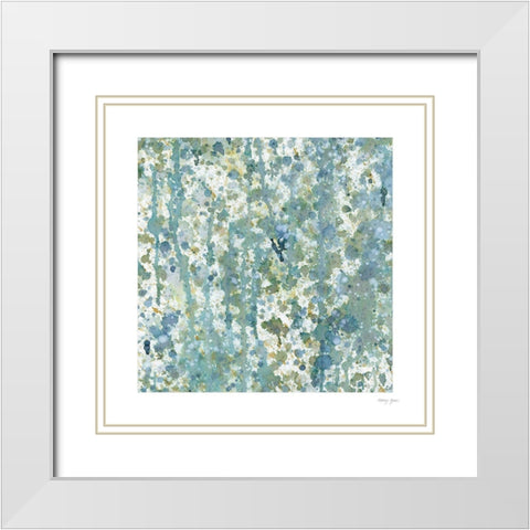 Splatter XII White Modern Wood Framed Art Print with Double Matting by Green, Nancy